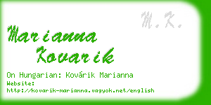 marianna kovarik business card